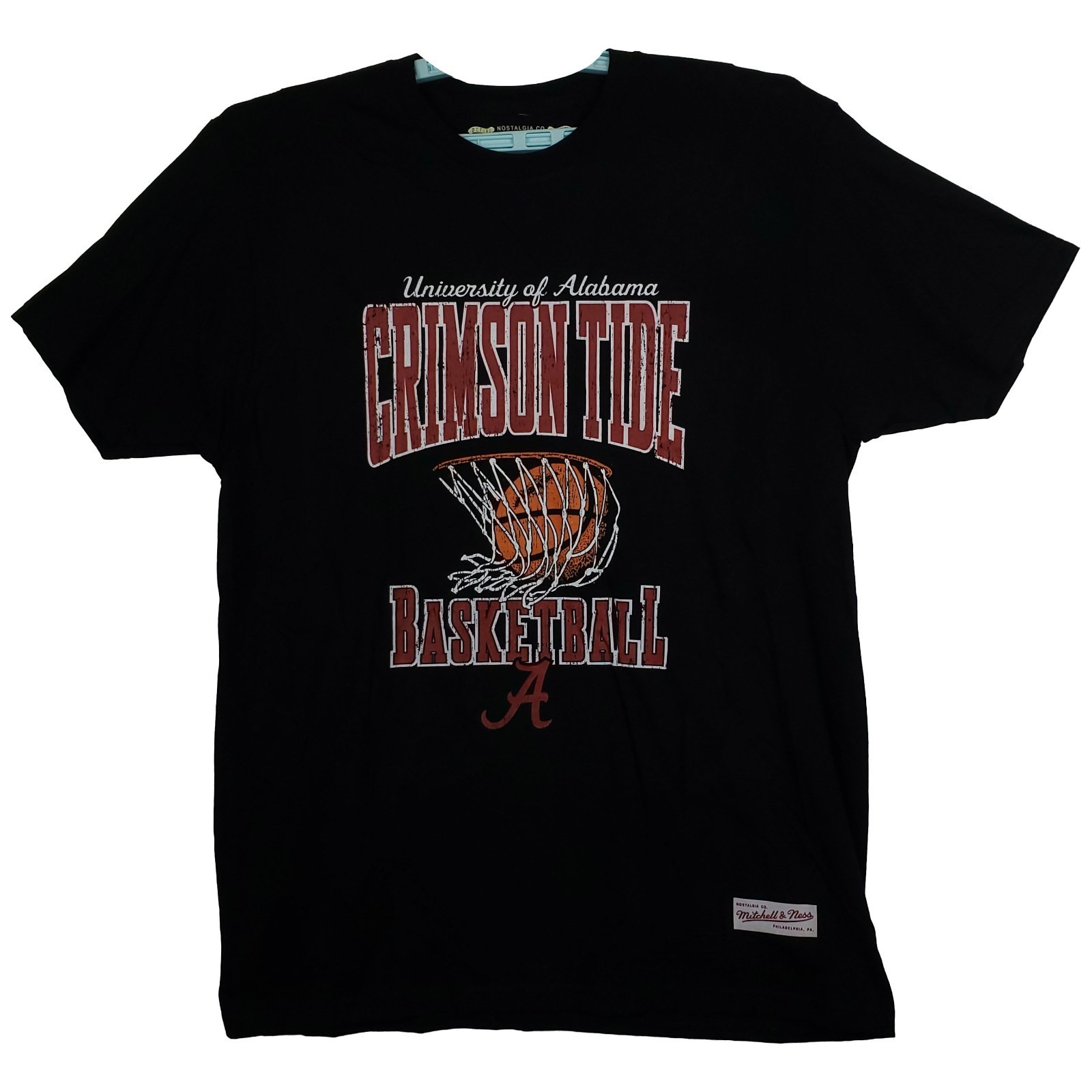 Alabama Crimson Tide Mitchell  Ness Ncaa Large Shirt Swish Basketball Art New